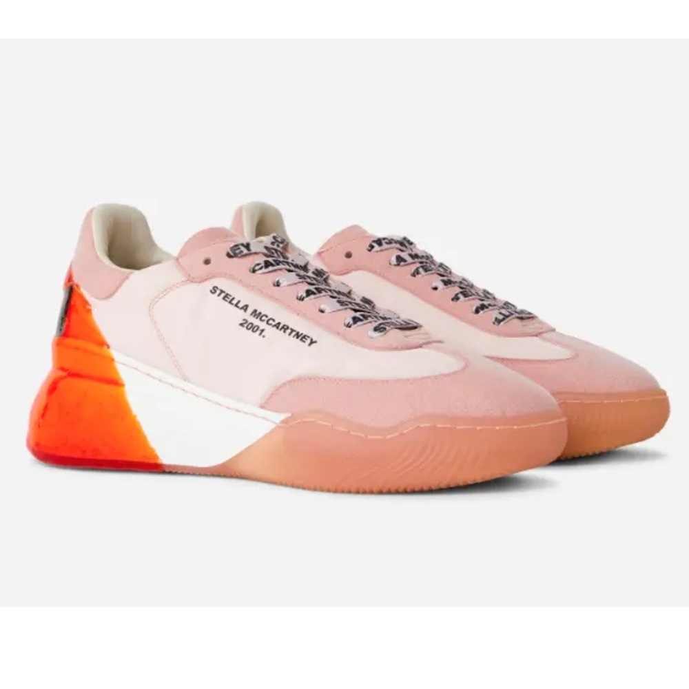Stella Mccartney loop lace-up pink sneakers